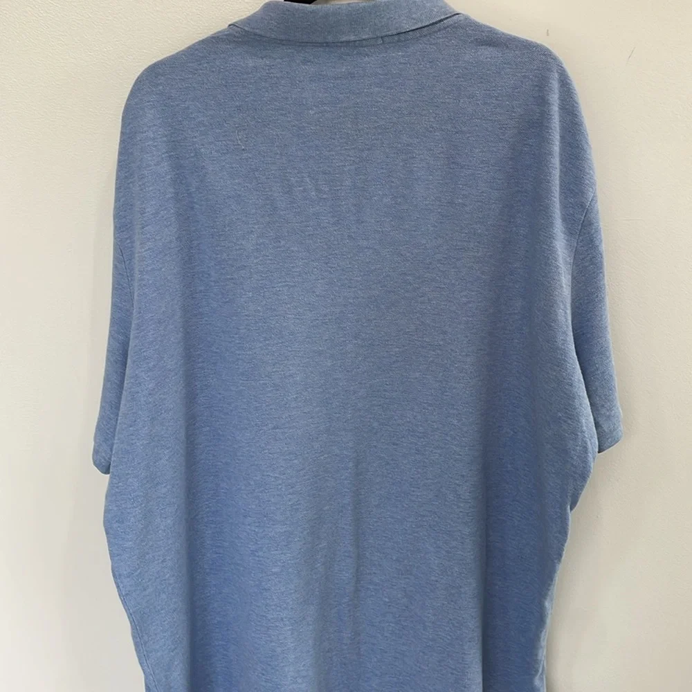 Men’s Polo Ralph Lauren blue classic pique cotton preppy academia polo shirt